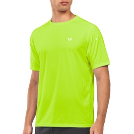 NORTHYARD Men's Athletic Running T-Shirts Quick Dry Workout Shirts Short-Sleeve Sports Gym Tee Tops Performance Activewear Neongreen S