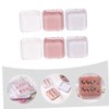 Baluue 6pcs Nail Storage Organizer Box Portable Nail Holders Storage