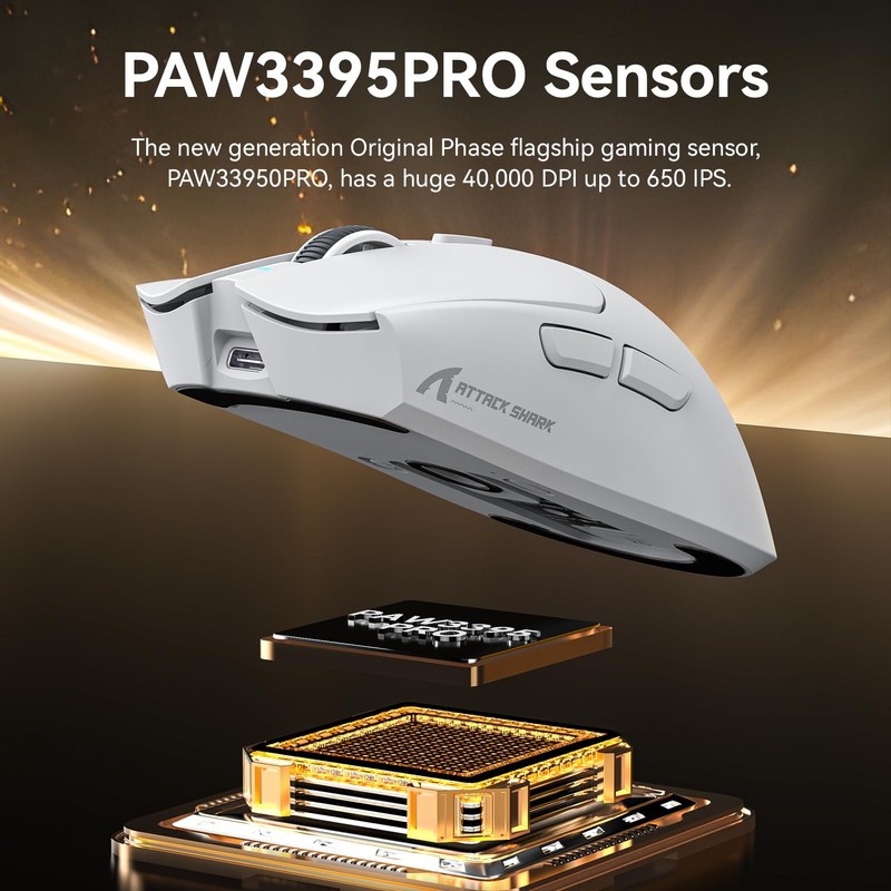 ATTACK SHARK X1 Ultralight Wireless Gaming Mouse with Magnetic RGB
