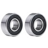 sourcing map 2pcs 1606-2RS Deep Groove Ball Bearings 0.371 x