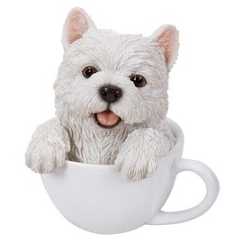 Westie Teacup Puppy Dog White Terrier Collectible Figurine Miniature 5.5"H New