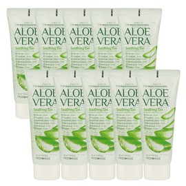 (10ea) Foodaholic Aloe Vera Soothing Gel 100ml/Tube Portable, Contains Centella Asiatica Extract, Soothing, Quick Moisturizing / (10개)푸드어홀릭 알로에베라 수딩젤 100ml 튜브 휴대용 병풀추출물함유 진정 빠른보습