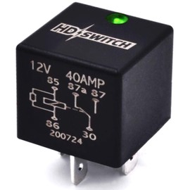 HD Switch 12V 40A Waterproof Relay Replaces 532109748, 532 10 97-48, 109748X, Husqvarna AYP Craftsman w/LED Indicator Light & Dielectric Grease