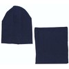 Alkato Unisex Beanie Hat and Scarf Set Plain, Ribbed fabric