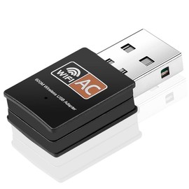 WLAN Stick AC 600 Mbps Dual Band 2.4GHz / 5GHz WiFi Dongle USB Wireless Adapter Extender Internet Stick Card Antenna for PC/Laptop Compatible with Windows 11/10/8.1/8/7/XP, Mac 10.9-10.15