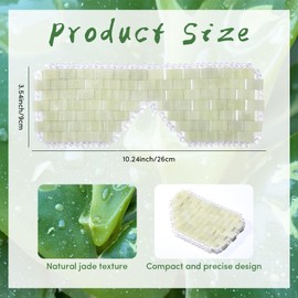 Jade Eye Mask, Facial Cooling Mask with 100% Real Jade for Hot & Cold Therapy, Reduce Wrinkles, Puffiness, Migraines, and Anti-Aging - Essential Crystal Eye Mask for Beauticians