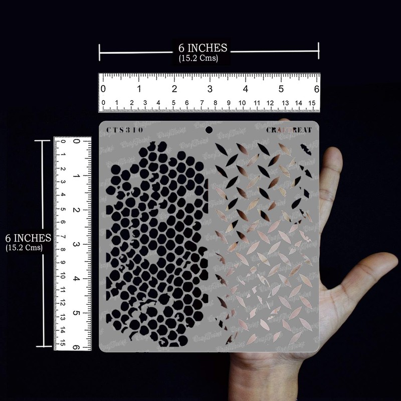 CrafTreat Diamond Pattern Stencils for Painting on Wood, Canvas, Paper,