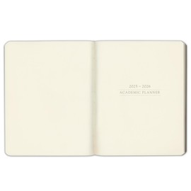 Gallery Leather Academic Planner 2026, Teacher and Student Weekly Monthly Planner, Elegantly Bound Calendar with Gold-Gilded Page Edges, 18 Months - Acadia Black - 9 x 7 "