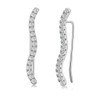 Earrings Silver for Women, Earrings Climber Stud Earrings with 5A