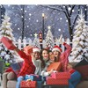 Christmas Photography Backdrop Glitter Snowy Forest Pine Tree Background Xmas
