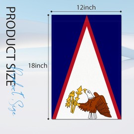 American Samoa Garden Flag 12x18 Inch Double Sided 3 Ply American Samoa Flags with Vivid Color for Outside Courtyard Parade Lawn Decor, Nation Flags for Yard Home Indoor Outdoor Decorations