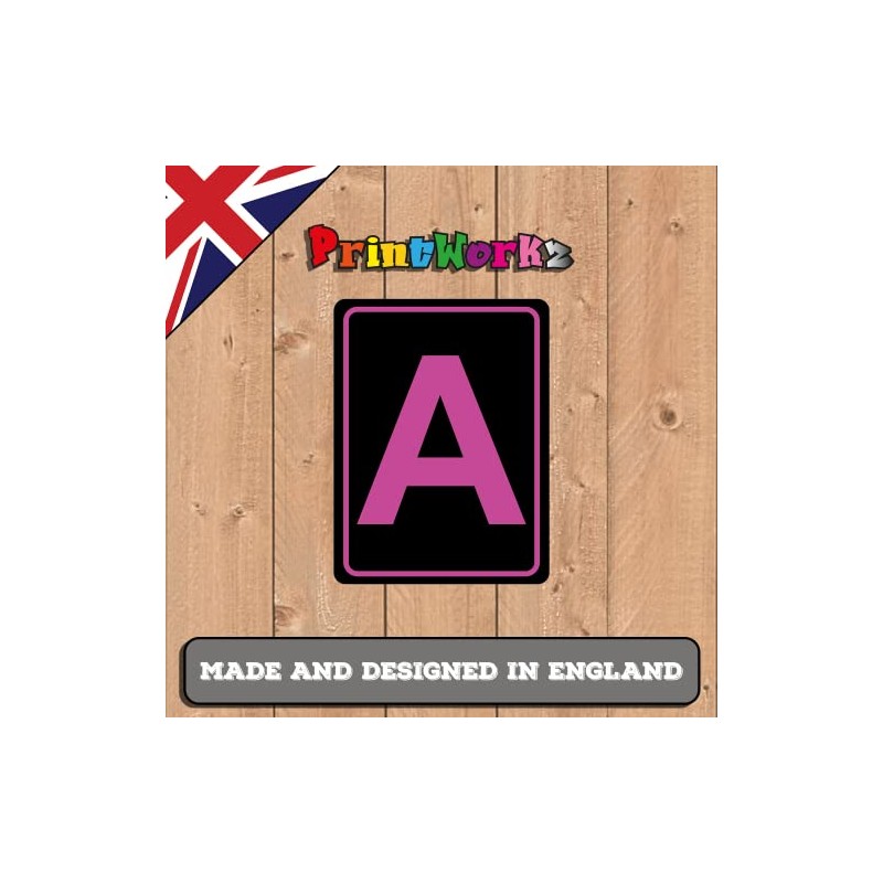 Horse Dressage Letter Markers x 8 Pink and Black Aluminium