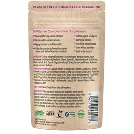 B-Vitamin Complex – Together Health – Whole Food Nutrients - 8 Essential B Vitamins - Vitamin C – Vegan Friendly – Made in The UK – Pack of 6-180 Vegecaps