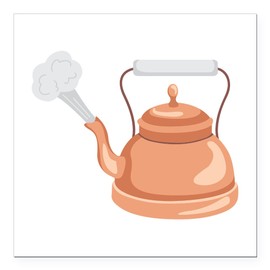 CafePress Copper Kettle Square Car Magnet 3 X 3 Square Car Magnet, Magnetic Bumper Display