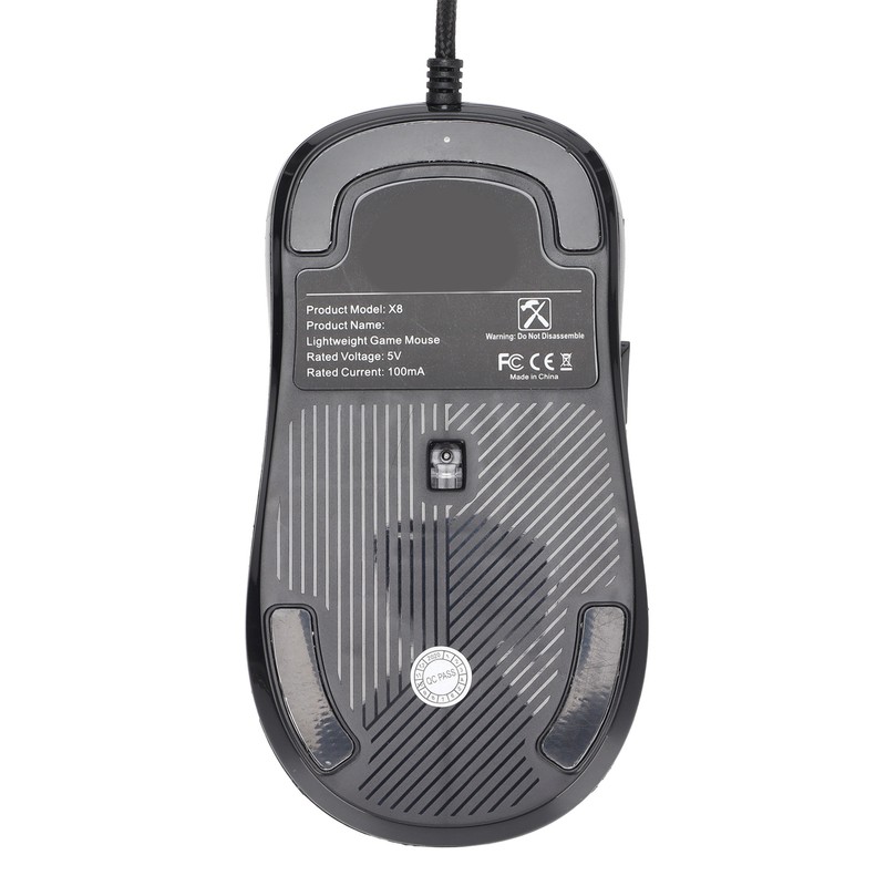 Gamer Wired Mouse X8 Hole Luminous Hollow RGB Computer Accessory