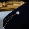 Elegant G18K Gold Natural Freshwater Cultured Pearl Pendant for Women