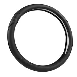 GIANT PANDA Steering Wheel Cover for Toyota, Auto Car Steering Wheel Cover for Toyota Highlander Rav4 Corolla Camry - Solid Black