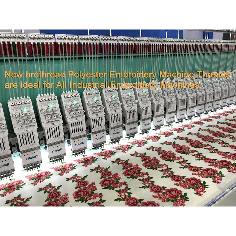 New brothread Set of 6 Pastel Colors-2 Polyester Machine Embroidery