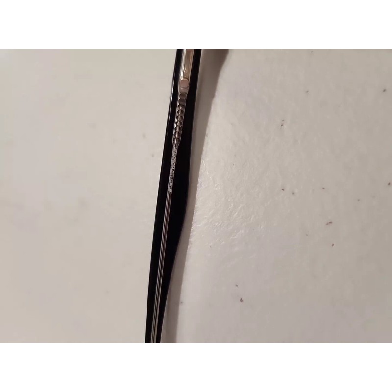 Alberto Romani Frame 20201 56-19-150 Black Silver. Spring Hinge