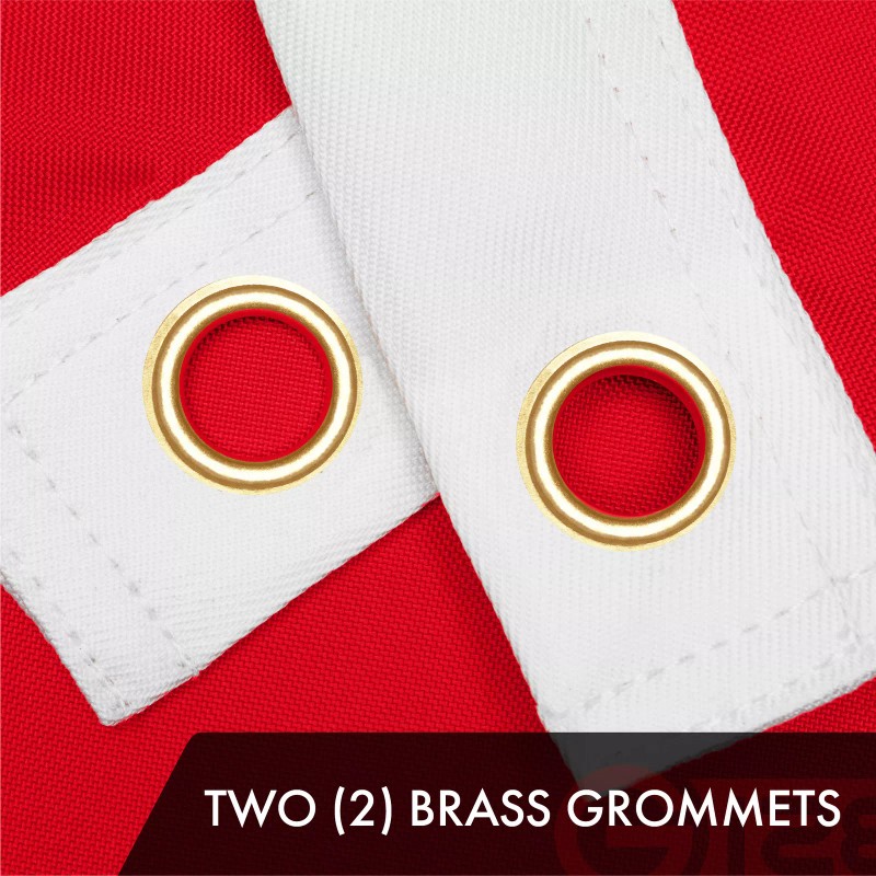 G128 Pirate Jolly Roger Swords Red Flag 1x1.5 Ft Embroidered