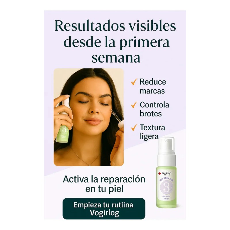 Kit Completo Antiacné Vogirlog | Crema Serum Tónico Cleanser