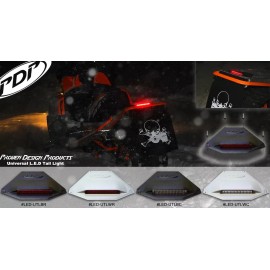 Proven Design Products POLARIS L.E.D Universal Snowmobile Tail Light _ Black Housing Clear Lense