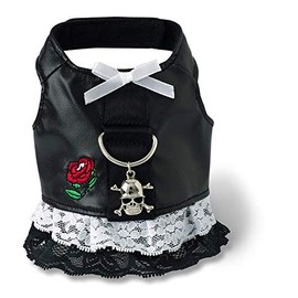 Doggles Biker Dress Dog Harness, Black, XX Small
