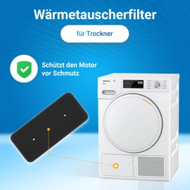 VIOKS 3 x Filter Sponge Set Replacement for Candy 40006731 Filter Mat 270 x 122 mm - Foam Filter for Condenser Dryers / Dryers Heat Pump Dryer