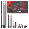 TOPEX 13Pcs Drill Socket Adapter Set, Heavy Duty Impact Grade