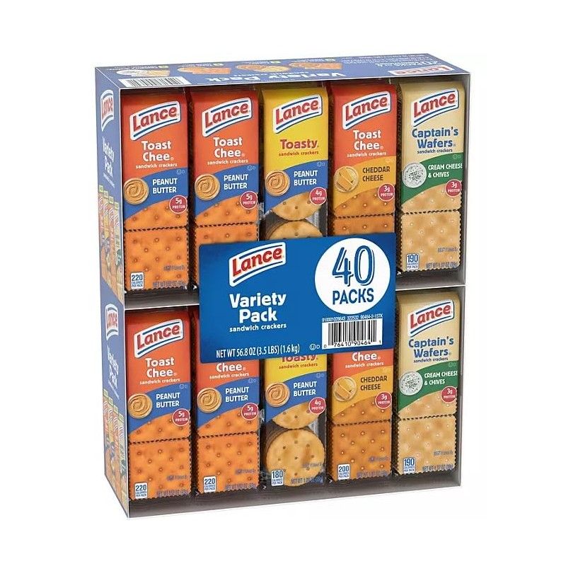 Lance, Variety Pack Sandwich Crackers, (40 pack)
