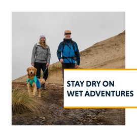 Ruffwear, Sun Shower Dog Raincoat, All-Weather Jacket, Waterproof, Windproof & Lightweight, Midnight Blue, Large