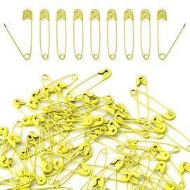 Ruidee 200 Pcs Safety Pins Colored Safety Pins Sewing Pins for Crafting, Sewing, Rimming Fastening Clip Button for Garment Hang Tag (Yellow)
