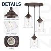 zeyu 3-Light Cluster Pendant Light, Farmhouse Hanging Lights for Kitchen,