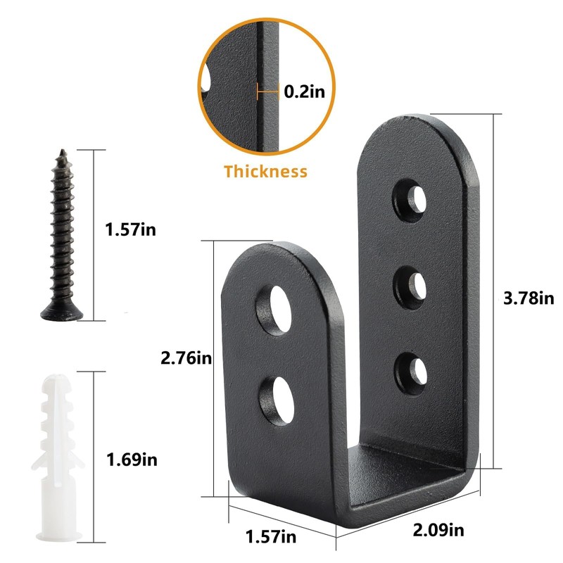HOME MASTER HARDWARE 2×4 Door Barricade Brackets, Heavy Duty U