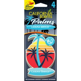 California Car Scents Scents E302691200 Palms Air Freshener Laguna Breeze (Pack of 4)