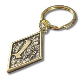 Dea Bona Key Chain, Key Ring, Brass, Good Luck, 1%, One Percenter, American, American Casual, Miscellaneous Goods, Good Luck, Biker Vintage, gold