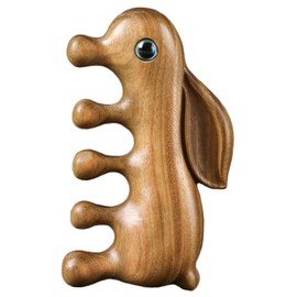 Healvian 1pcs Scalp Massage Comb Wide Toothed Comb for Women Sandalwood Acupoint Therapy Portable Hair Care Tool