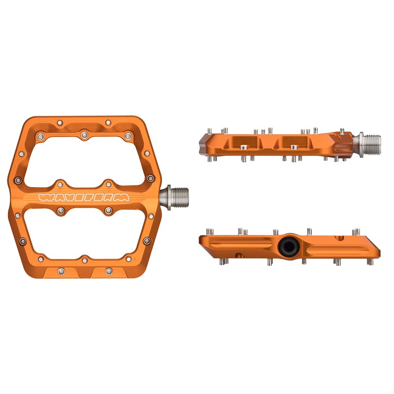 Waveform Aluminum Pedals - Large - Black (Orange, Large)