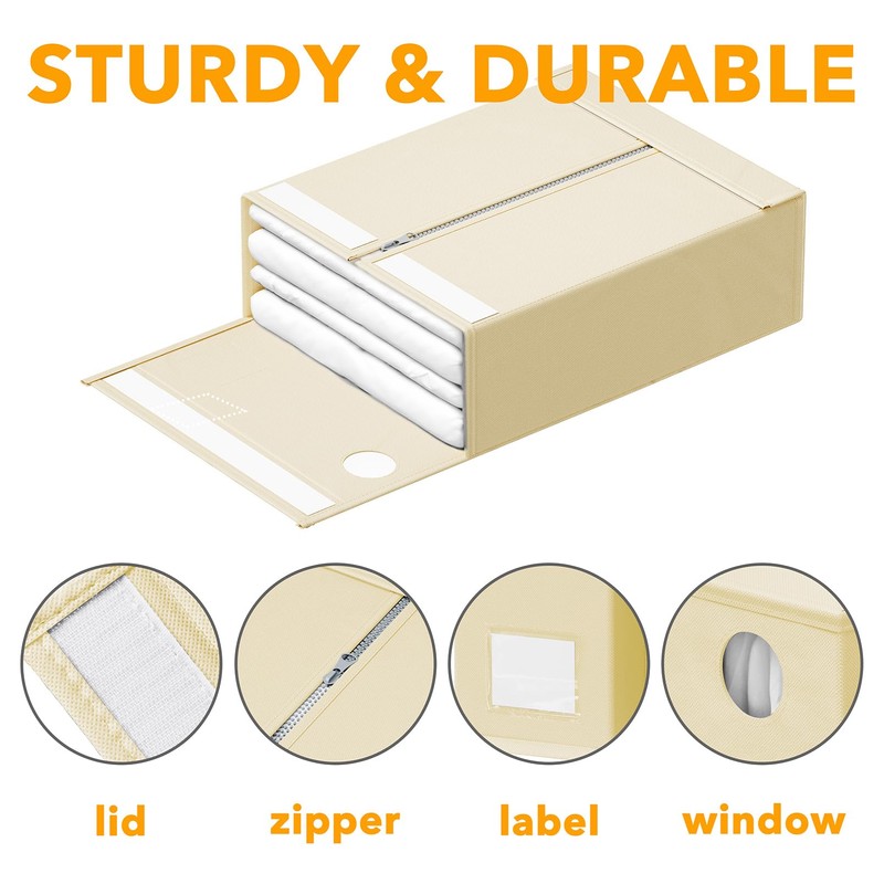 SpaceAid 9 Pack Bed Sheet Organizers and Storage, Foldable Sheet