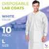 AMZ Medical Supply Disposable Lab Coats for Adults, Large. Pack