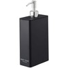 Yamazaki 4257 Two-Way Dispenser, Square, Slim, Body Soap, Black, Approx.