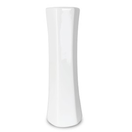 DOCFLVAS 12Inch Tall Vase White Ceramic Flower Vase,Home Decor White Vase for Pampas Grass,Textured Modern Vases for Living Room Decorations,Shelf,Table Centerpieces,Farmhouse Ceramic Small Vase