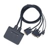 USB KVM Switch 2 Ports Wired HD Multimedia Interface KVM