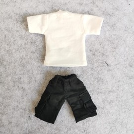 SSbeauty M 1/12 Scale Figure Clothes Male Clothes Men's T-Shirt Pants Trousers Clothing for 6inch Male Action Figure Body Doll (A)