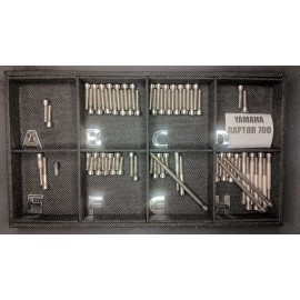 Stainless Cycle Yamaha 700 Raptor Stainless Bolt Screw Engine Kit Set 2006 -  Yfm700 Polished