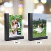 Lavezee 2 Pack 5x7 Picture Frames Made of Black Wooden
