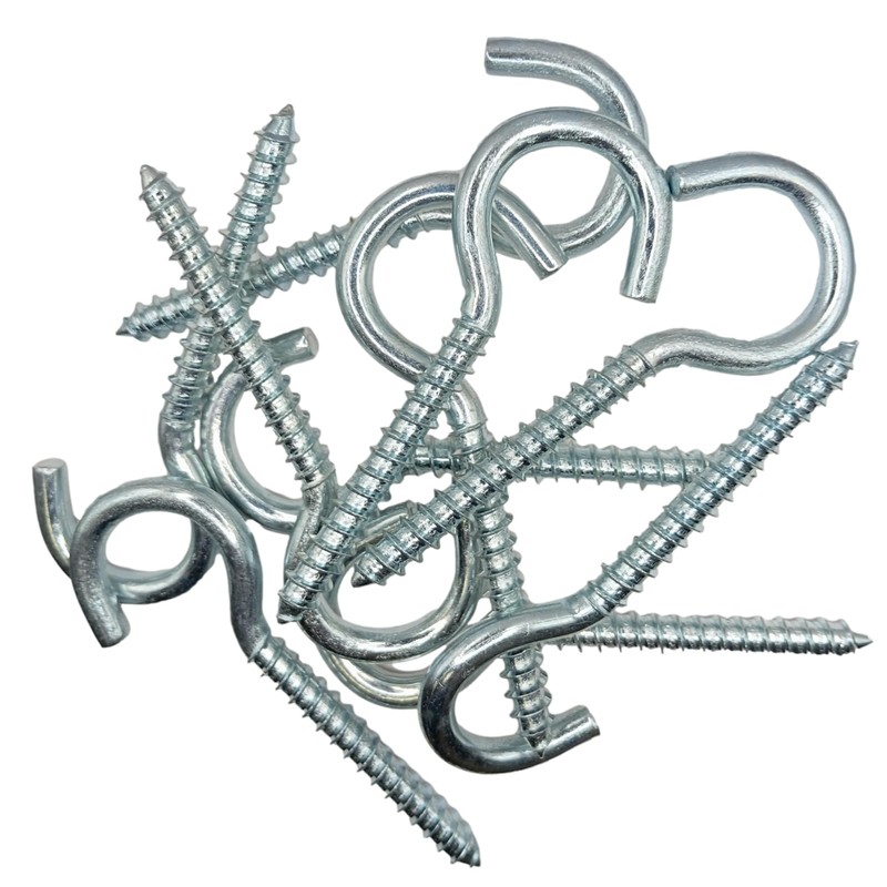 LLB 4 inch Screw-in Hooks Large Heavy Duty Cup Hooks