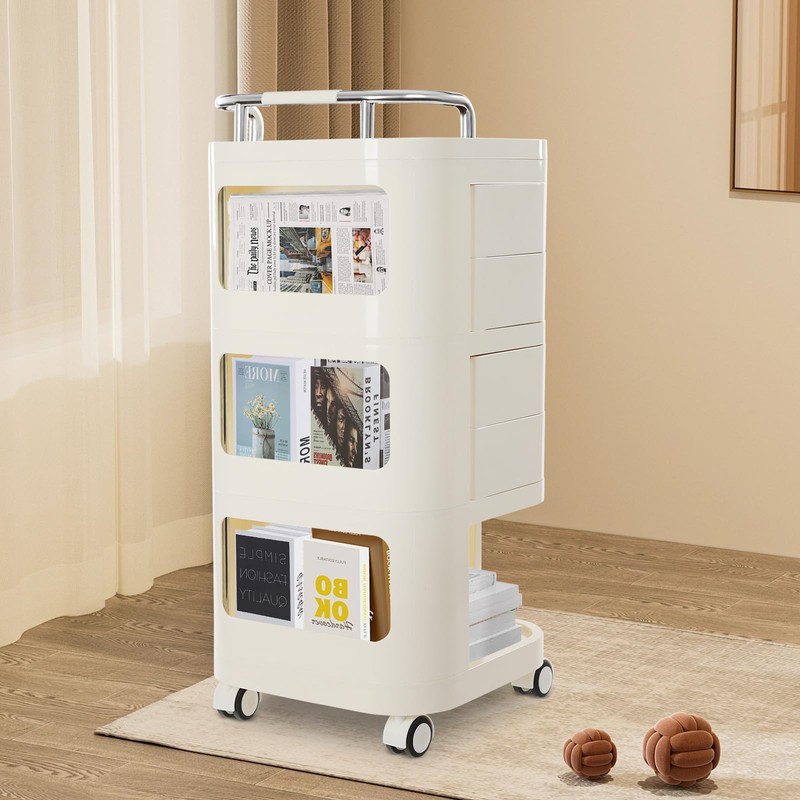 Utility Storage Cart,Storage Cart with Wheels and Slide Out Drawers