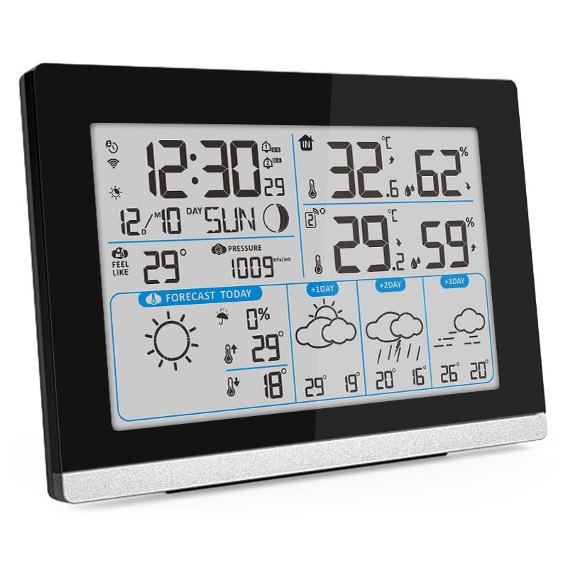 Technoline WD2100 Internet Weather Station Weather Data on Display and