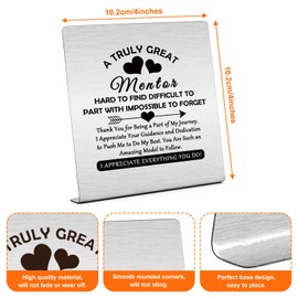 Mentor Gift for Women Men Inspirational Desk Decor for Mentor Thank You Mentor Gifts Best Mentor Gifts Plaque Sign Desk Decor for Counselor Graduation Gifts for Mentor Teachers Day Gifts